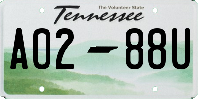 TN license plate A0288U