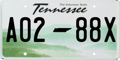 TN license plate A0288X