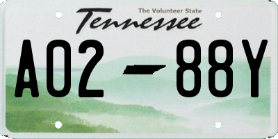 TN license plate A0288Y