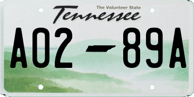 TN license plate A0289A