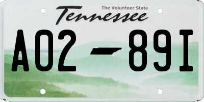 TN license plate A0289I