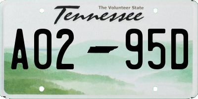 TN license plate A0295D