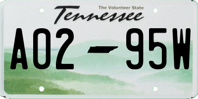 TN license plate A0295W