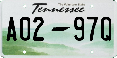 TN license plate A0297Q