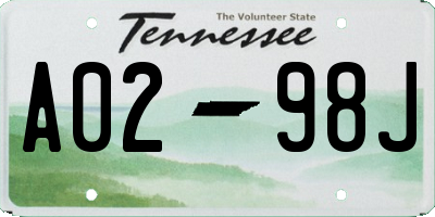 TN license plate A0298J