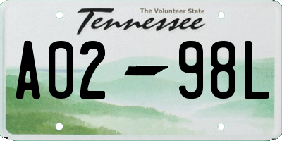 TN license plate A0298L