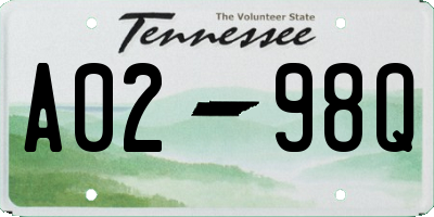 TN license plate A0298Q