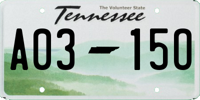 TN license plate A0315O