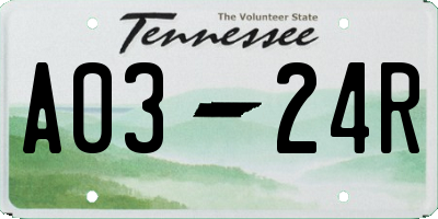 TN license plate A0324R