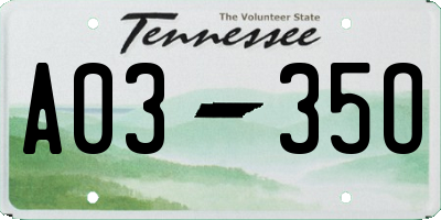 TN license plate A0335O