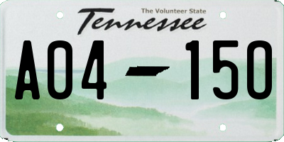 TN license plate A0415O