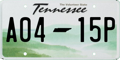 TN license plate A0415P