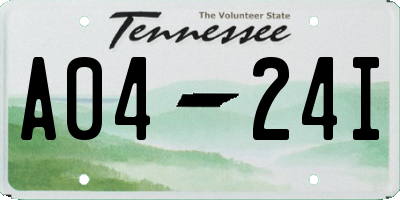 TN license plate A0424I