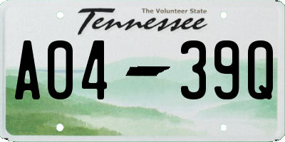 TN license plate A0439Q