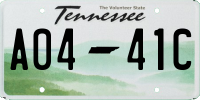 TN license plate A0441C