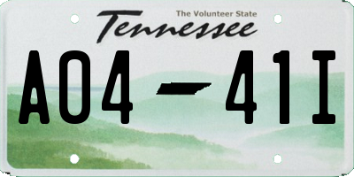 TN license plate A0441I