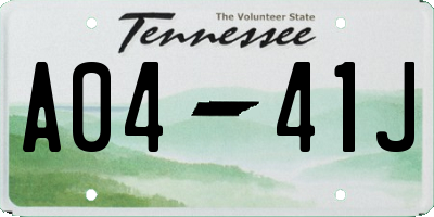 TN license plate A0441J