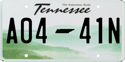 TN license plate A0441N