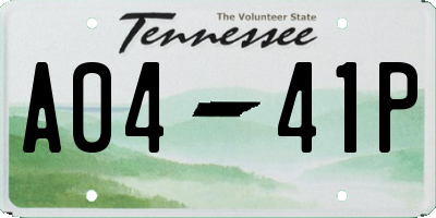 TN license plate A0441P