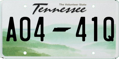 TN license plate A0441Q