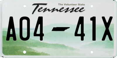 TN license plate A0441X