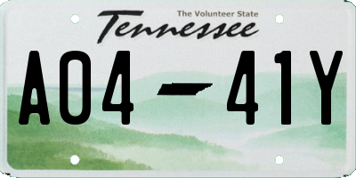 TN license plate A0441Y