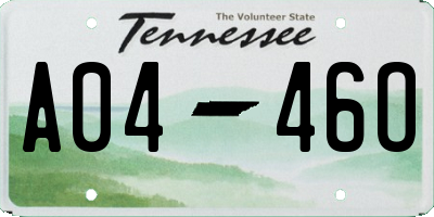 TN license plate A0446O
