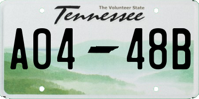 TN license plate A0448B