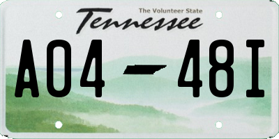 TN license plate A0448I