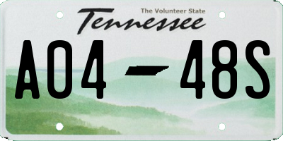 TN license plate A0448S