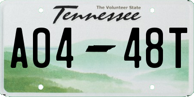 TN license plate A0448T