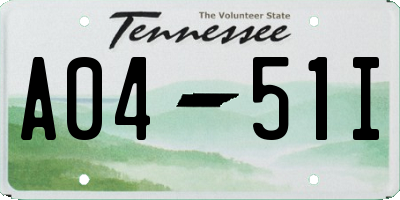 TN license plate A0451I