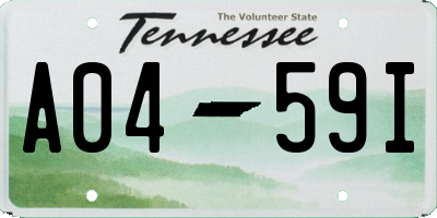 TN license plate A0459I