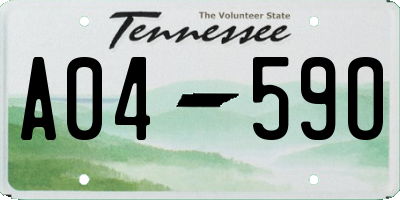 TN license plate A0459O