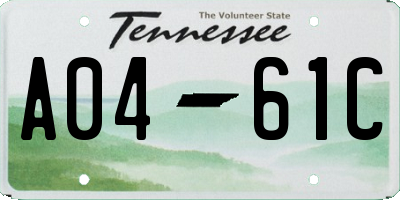 TN license plate A0461C