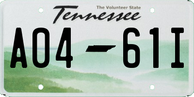 TN license plate A0461I