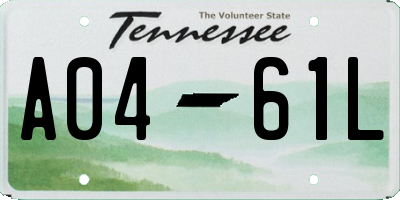 TN license plate A0461L