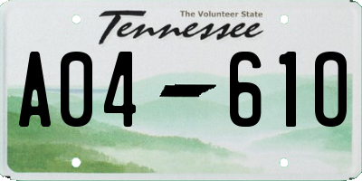 TN license plate A0461O