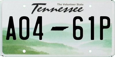 TN license plate A0461P