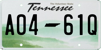TN license plate A0461Q