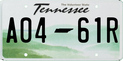 TN license plate A0461R