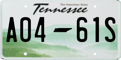 TN license plate A0461S