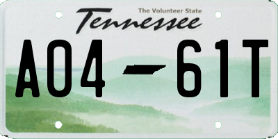 TN license plate A0461T