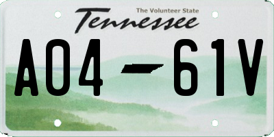 TN license plate A0461V