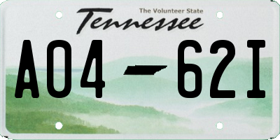 TN license plate A0462I
