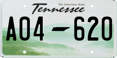 TN license plate A0462O