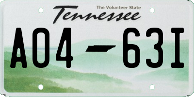 TN license plate A0463I