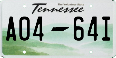 TN license plate A0464I