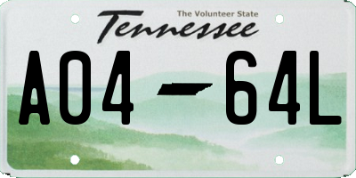 TN license plate A0464L