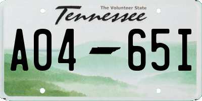 TN license plate A0465I